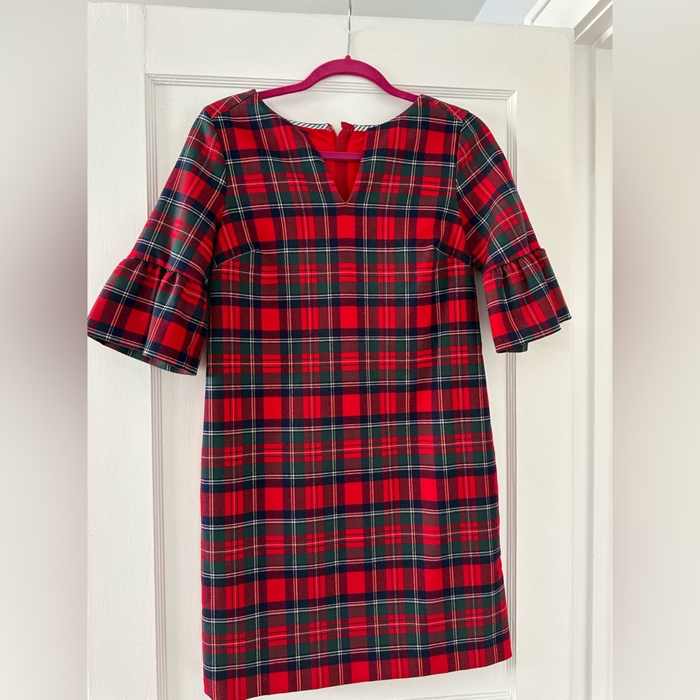 Vineyard Vines Dresses Vineyard Vines Plaid Greenwich Flutter Sleeve, Size 00